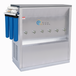 เครื่องทำน้ำเย็น 6 ก๊อก พร้อมเครื่องกรองน้ำ 5 ขั้นตอน รุ่น SPP-6PF