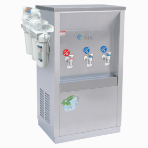 เครื่องทำน้ำร้อน 1 ก๊อก และน้ำเย็น 2 ก๊อก แบบต่อท่อ พร้อมเครื่องกรองน้ำ 5 ขั้นตอน รุ่น SPP-H1C2-3PHF