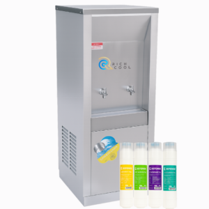 เครื่องทำน้ำเย็น 2 ก๊อก พร้อมเครื่องกรองน้ำ 4 ขั้นตอน UF รุ่น SPP-2PFI