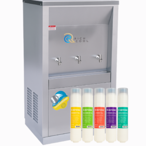 เครื่องทำน้ำเย็น 3 ก๊อก พร้อมเครื่องกรองน้ำ 5 ขั้นตอน UF รุ่น SPP-3PFI