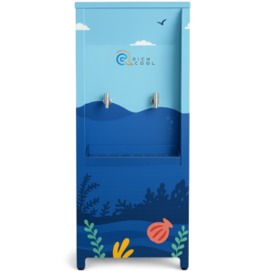 ตู้ทำน้ำเย็น พร้อมเครื่องกรองน้ำ ลายโลกใต้น้ำ